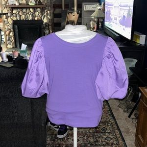 NWOT Purple Top with Bell Sleeves - small size